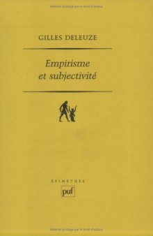 Empirisme et subjectivite: Essai sur la nature humaine