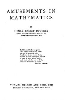 Amusements in Mathematics