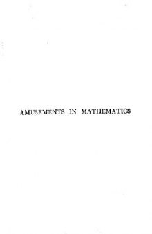 Amusements in Mathematics Dudeney