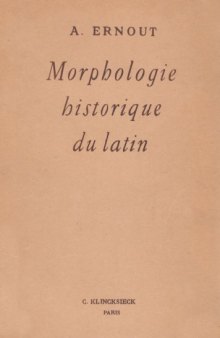 Morphologie historique du latin