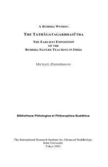 A Buddha Within - The Tathagatagarbhasutra