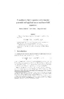 A nonlinear elliptic equation with singular potential and applications to nonlinear field equations