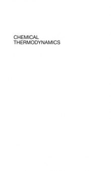Chemical Thermodynamics: Basic Concepts and Methods, Seventh Edition