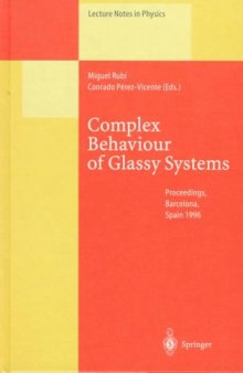 Complex Behaviour of Glassy Systems: Proceedings of the XIV Sitges Conference Sitges, Barcelona, Spain, 10–14 June 1996