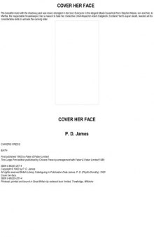 Cover Her Face (Adam Dalgliesh Mysteries 1)  