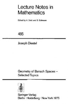 Geometry of Banach spaces: Selected topics
