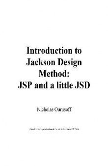 Introduction to Jackson design method.JSP and a little JSD