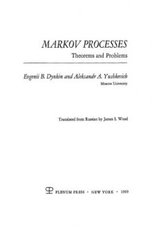 Markov processes; theorems and problems