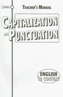Capitalization and Punctuation (English in Context)