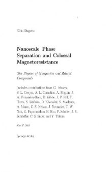 Nanoscale phase separation and colossal magnetoresistance. Manganites