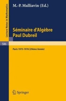 Seminaire d'Algebre Paul Dubreil Paris 1975-1976 (29eme Annee)