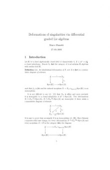 Deformations of singularities via differential graded Lie algebras