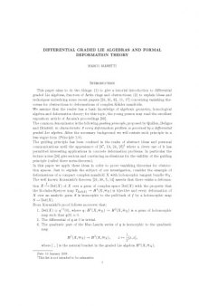 Differential graded Lie algebras and formal deformation theory