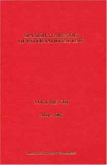 Spanish Yearbook Of International Law: 2001-2002 (Spanish Yearbook of International Law)