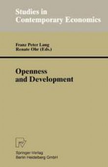 Openness and Development: Yearbook of Economic and Social Relations 1996