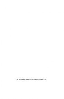 Palestine Yearbook of International Law, 2002 2003 (Palestine Yearbook of International Law)