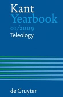 Kant Yearbook 1 2009: Teleology