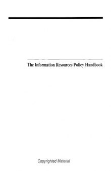 The information resources policy handbook : research for the Information Age