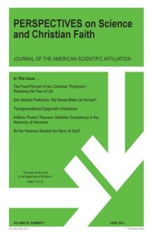 Perspectives on Science and Christian Faith Journal  , Vol 66, # 2, June 2014