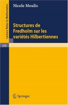 Structures de Fredholm sur les Variétés Hilbertiennes