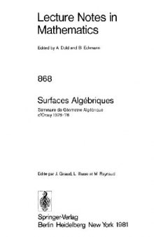 Surfaces Aigebriques