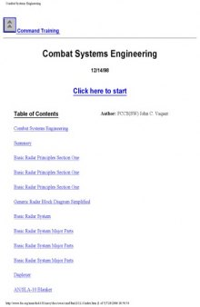 Combat Systems Engineering (slideshow presentation) [website capture]