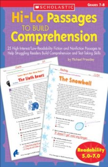 Hi-Lo Passages to Build Comprehension: Grades 7-8