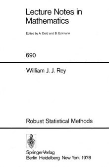 Robust Statistical Methods