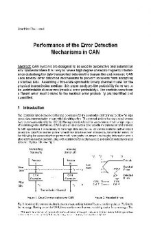 Performance of the error detection mechanisms in CAN