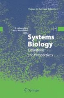 Systems Biology: Definitions and Perspectives