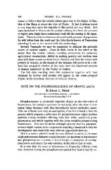 Note on the Phosphorescence of Uranyl Salts (1916)(en)(6s)