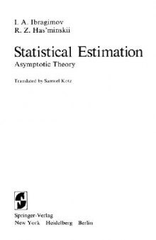 Statistical estimation. Asymptotic theory