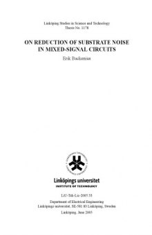 On reduction of substrate noise in mixed-signal circuits