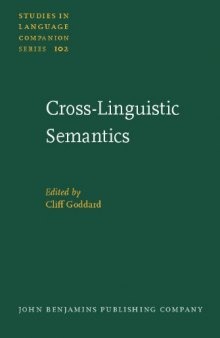 Cross-Linguistic Semantics (Studies in Language Companion Series)