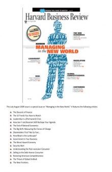 Harvard Business Review - July - August 2009 