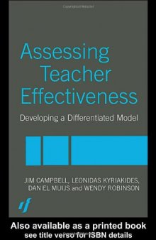 Assessing Teacher Effectiveness: Developing a Differentiated Model