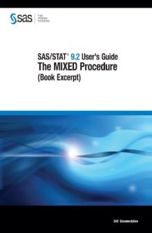 SAS STAT 9.2 User's Guide: The MIXED Procedure (Book Excerpt)