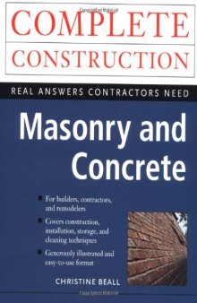 Masonry and Concrete