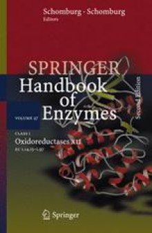 Springer Handbook of Enzymes: Class 1 · Oxidoreductases XII EC 1.14.15-1.97