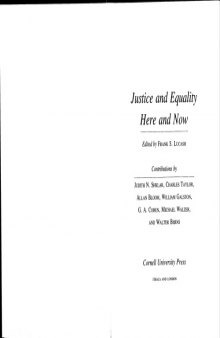 Justice and Equality Here and Now