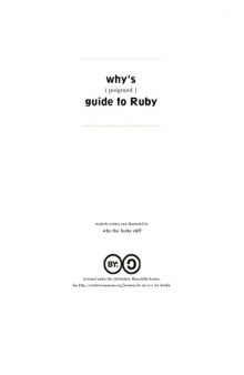 Why's (poignant) guide to Ruby