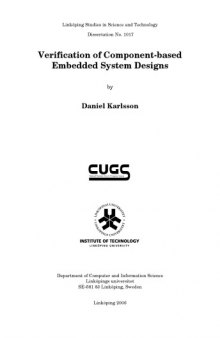 Verification of component-based embedded system designs