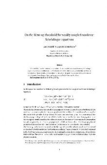 On the blow-up threshold for weakly coupled nonlinear Schrödinger equations