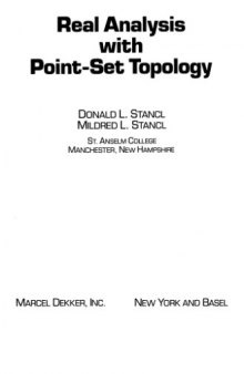 Real analysis with point-set topology