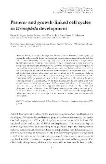 The cell cycle and development