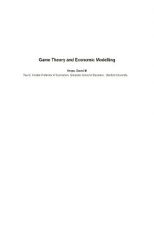 Game Theory and Economic Modelling