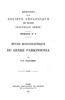 Etude monographique du genre Parkinsonia