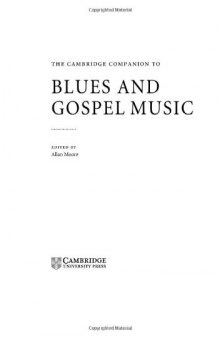 The Cambridge companion to blues and gospel music