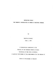 Reflecting pools : the thematic construction of gender in medieval romance