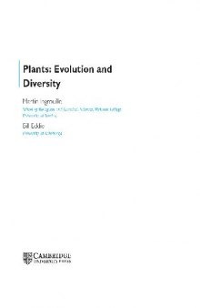 Plants: Diversity and Evolution